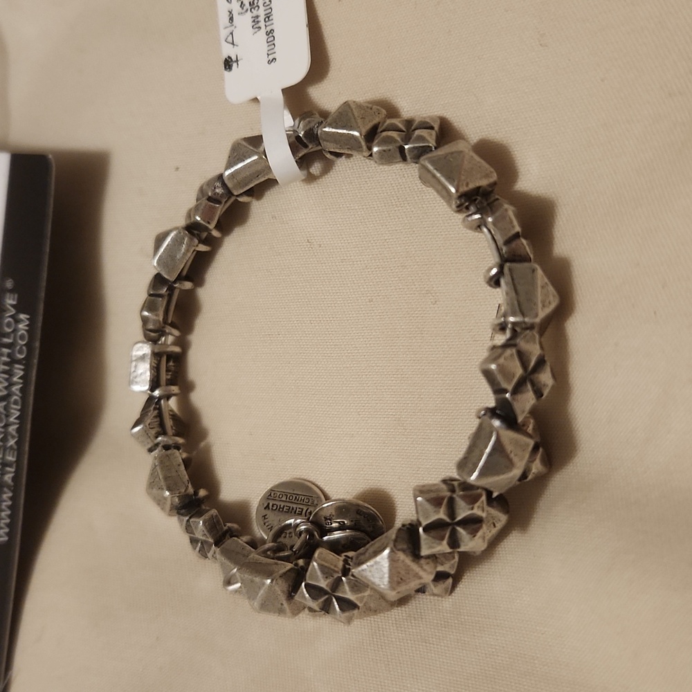 Alex and Ani studstruck wrap bracelet, Russian silver